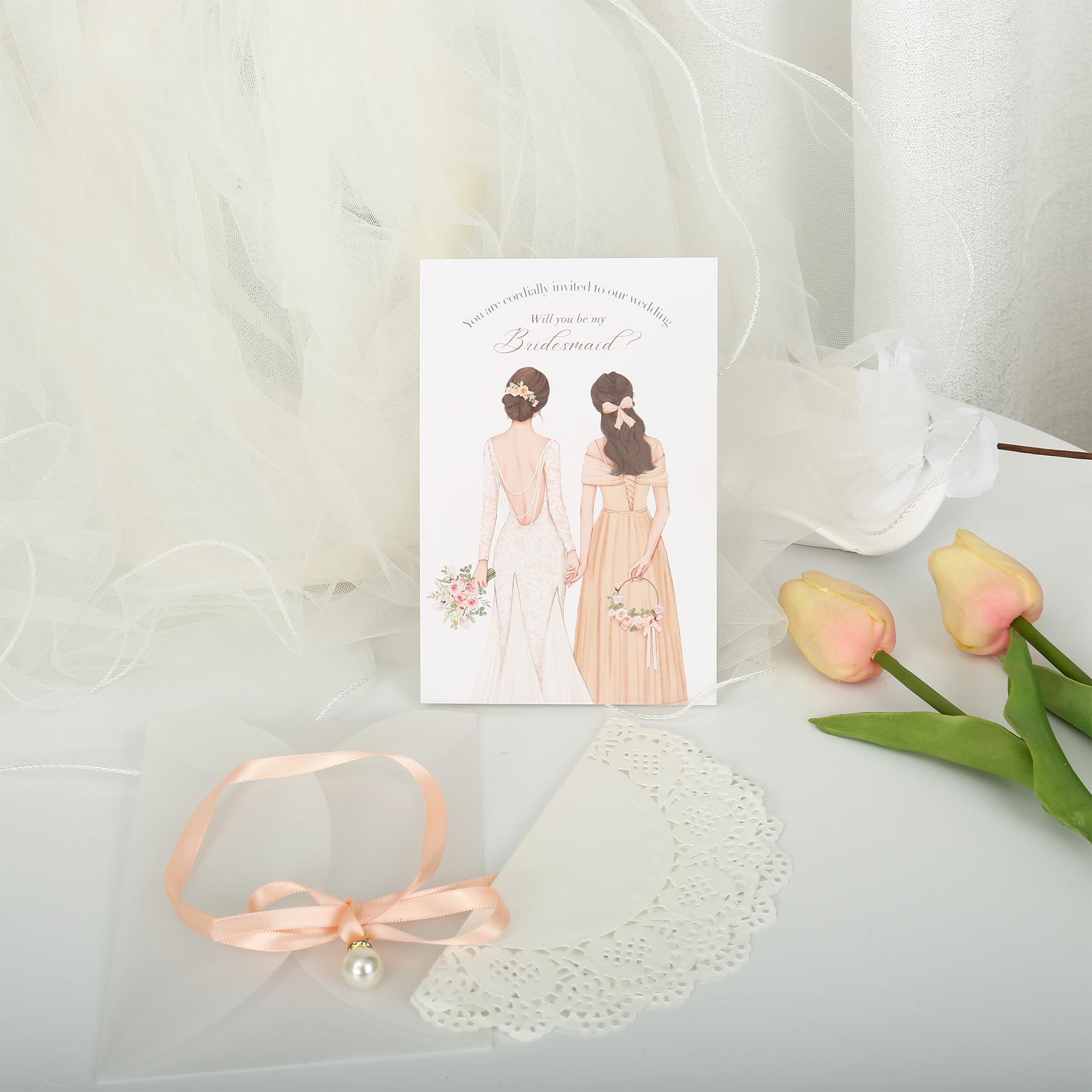 Wasise Will You Be My Bridesmaid Card, Will You Be My Bridesmaid, Maid Of Honour Card, Will You Be My Best Man Proposal - Image 2
