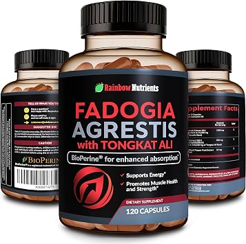 Fadogia Agrestis with Tongkat Ali + BioPerine [Max Absorption + 2010 mgs] - Supports Stamina, Strength, Focus, Muscle Health & Recovery, Drive & Performance - Non-GMO & Made in USA - 120 V Capsules