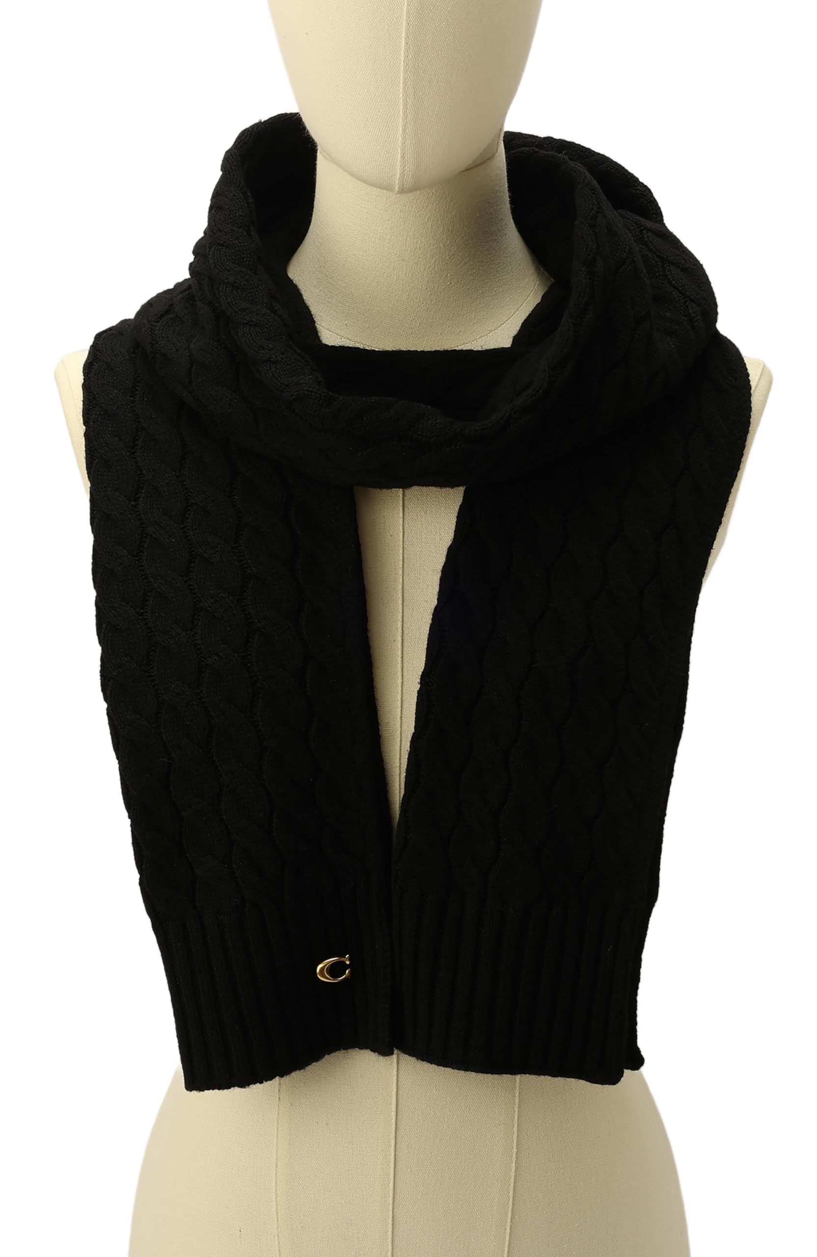 COACH Cable Knit Scarf Bufanda de punto Hombre