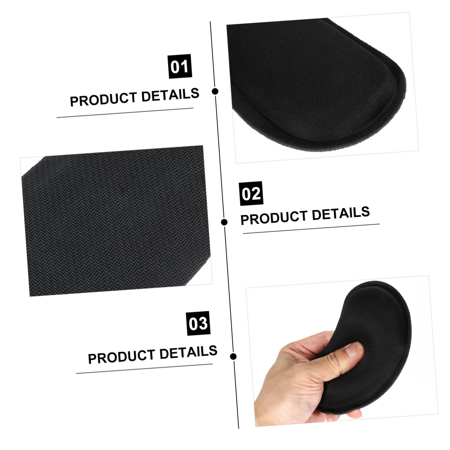 SHINEOFI 3 Set Di Poggiapolsi Ergonomici Per Tastiera in Memory Foam Per Polso E Mano Comodi Cuscini Accessori Per Ufficio