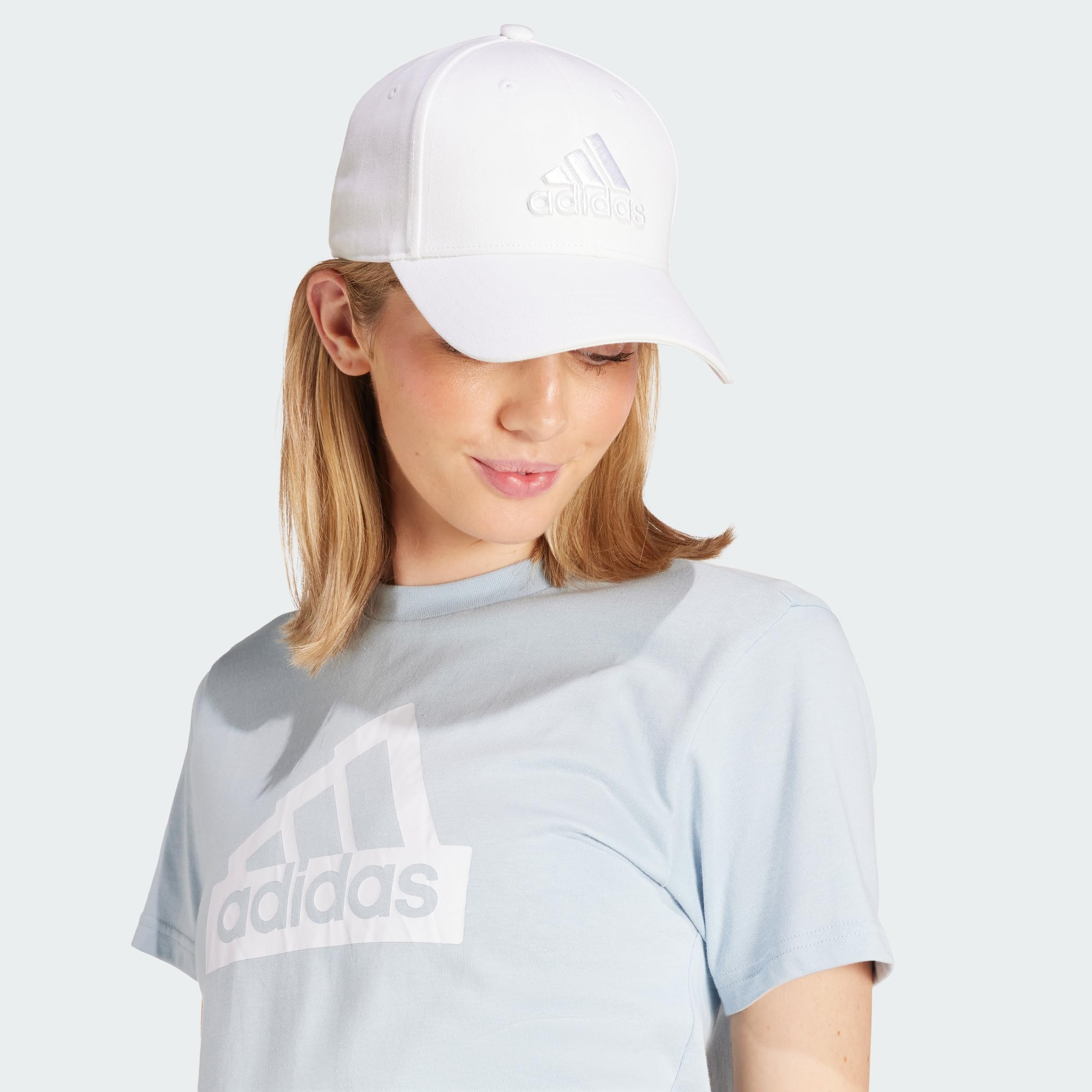 adidas Kobiety MODERN ESSENTIALS GRAPHIC TEE, wonder blue, XS