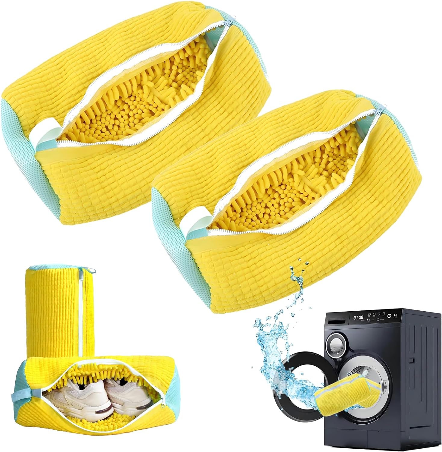 2 Pack Shoe Washing Machine Bag Shoe Washing Bag Shoe...