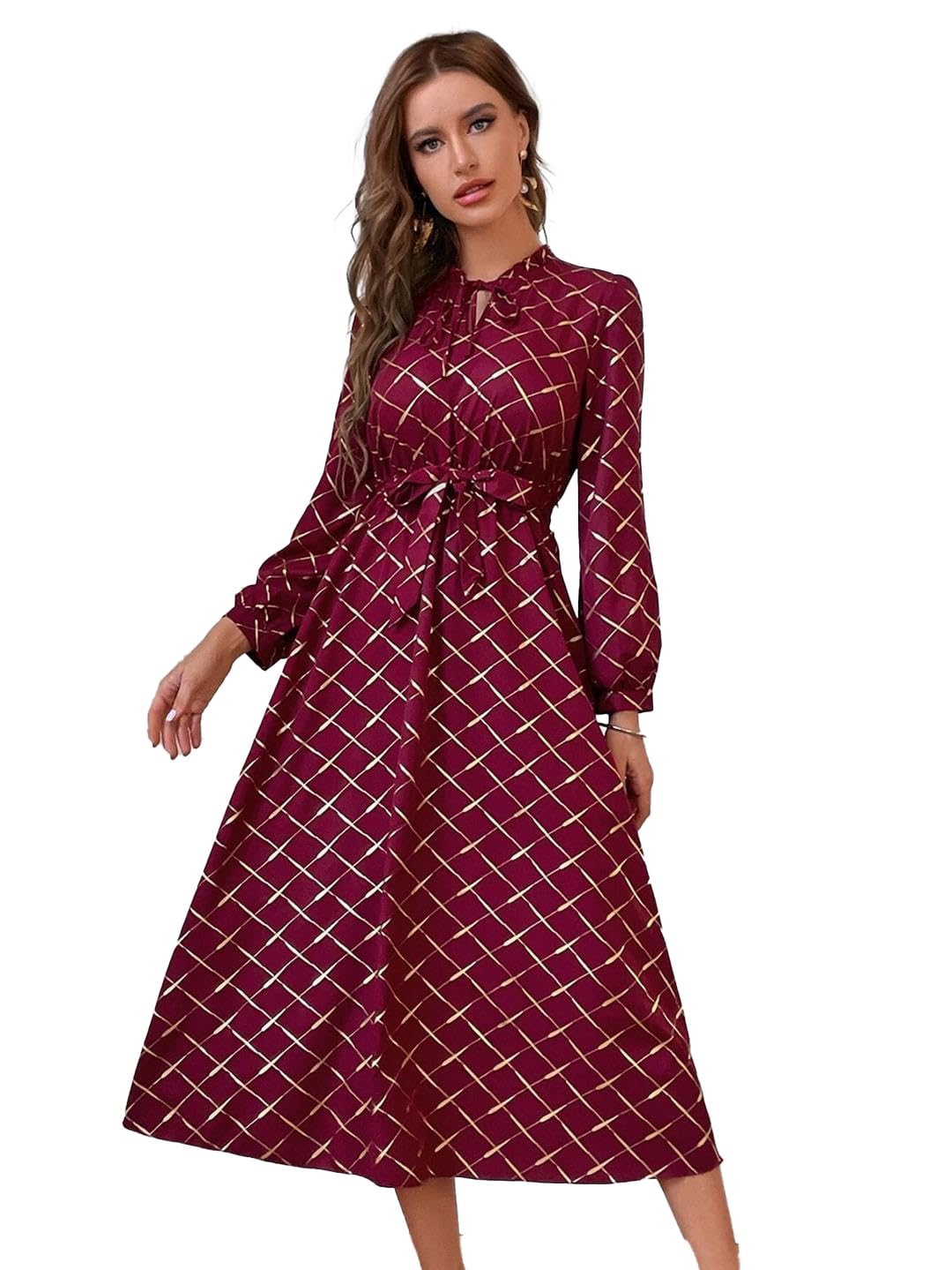 KOTTY Women's Fit And Flare Below The Knee Trendy Threads Mist Bloom Dress KOTTY Women's Fit And Flare Below The Knee Trendy Threads Mist Bloom Dress