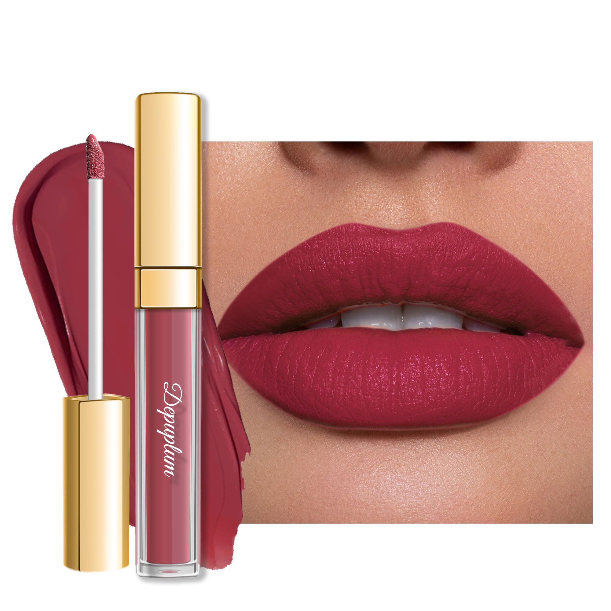 Red Lipstick For Women, Color Stay Long Lasting Lipstick Smudgeproof Liquid Lipsticks, Cruelty Free Lip Color (DM16 Danger Kiss)