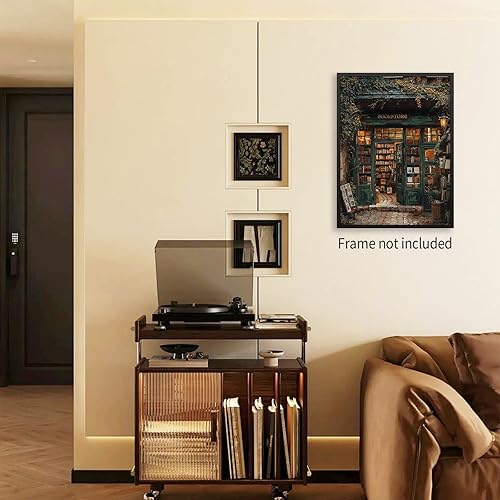 Miniatura 5 de Haitunone Póster de la Academia Oscura Librería Moody Librería Arte de Pared Arte de Pared Vintage Antiguo Pinturas de Lectura Sala de Estar