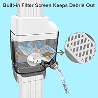 Vista 3 de Prestantious Desviador de bajante de canalón con pantalla de filtro integrada que se adapta a bajantes de 2 x 3 pulgadas y 3 x 4 pulgadas, sistema
