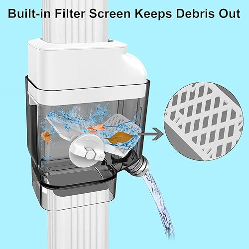 Miniatura 3 de Prestantious Desviador de bajante de canalón con pantalla de filtro integrada que se adapta a bajantes de 2 x 3 pulgadas y 3 x 4 pulgadas, sistema