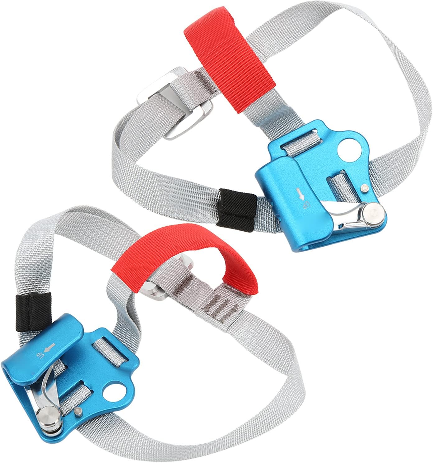 KIMISS Lightweight Aluminium Alloy Foot Ascender for Climbing - Adjustable Nonslip Design, 330lb Load Capacity, Suitable for Rope Climbing, Mountaineering, Aerial Work (#2)