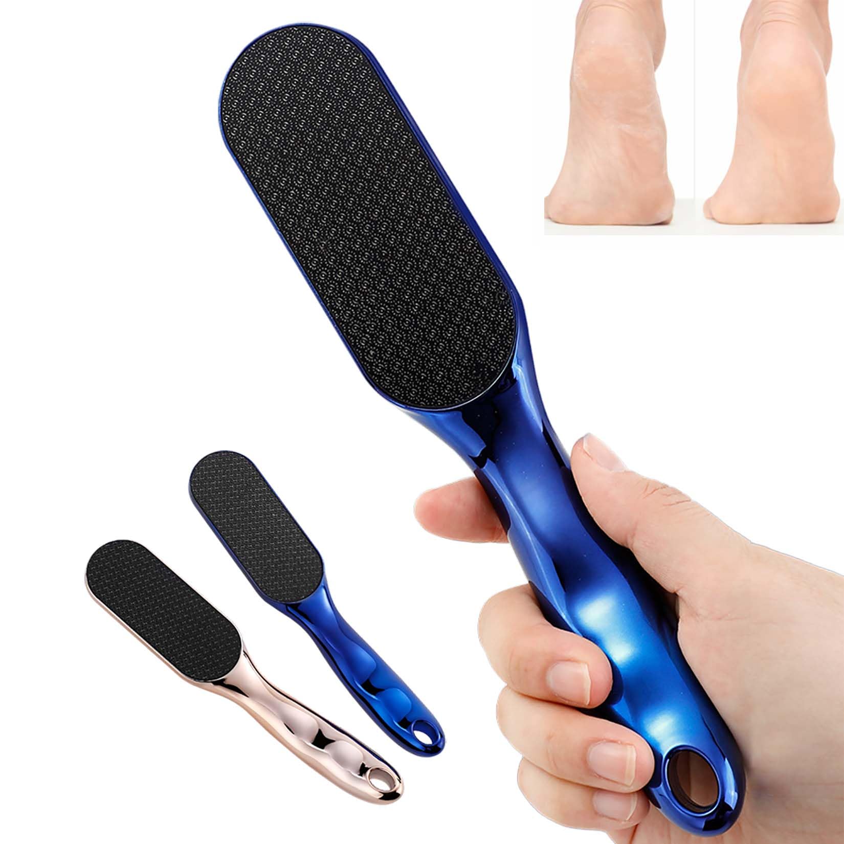 Veinsgrain Foot File - Veins Grain Nanoglass Foot File Callus Remover with Non-Slip Ergonomic Handle, Effortless Remove Callus, Professional Foot Scrubber Tool for Smooth Feet (Blue)