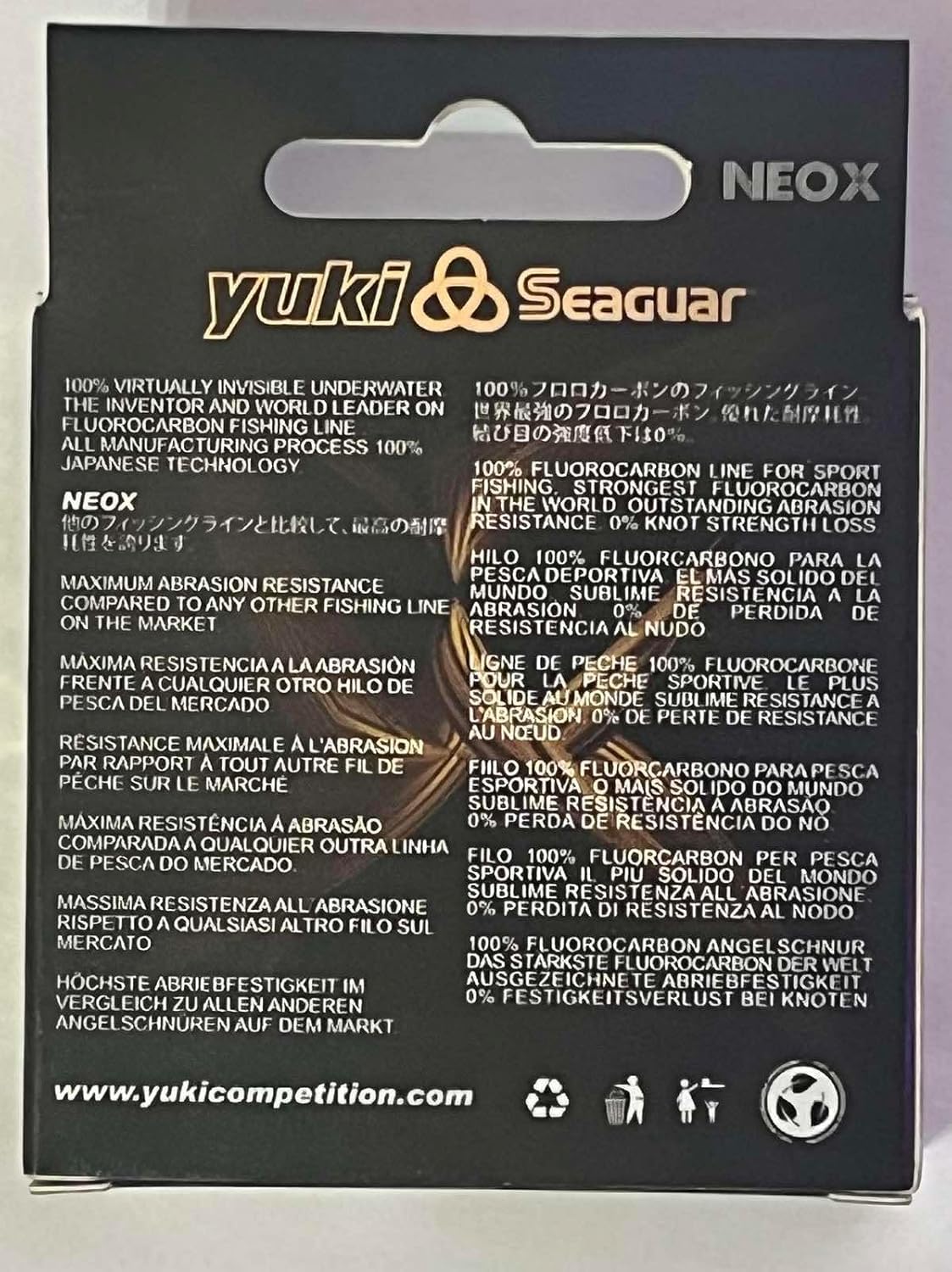 SEAGUAR YUKI NEOX Żyłka wędkarska Fluorocarbon 100% Niewidoczna Japonia 30 m, średnica: 0,435 mm