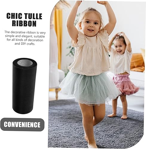 Miniatura 2 de EXCEART 20 Rolls Party Tulle Fabric Chair Sash Bow Ribbon Fabric Tulle Spool Royal Blue Wedding Tulle Fabric Tulle Ribbon for Gift Wrapping