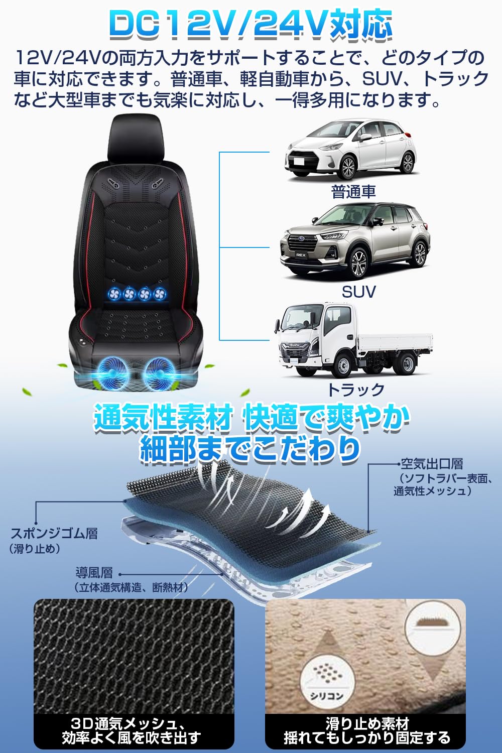 Amazon | 【日本エンジニア監修】 クールシート 車 カーシートクーラー