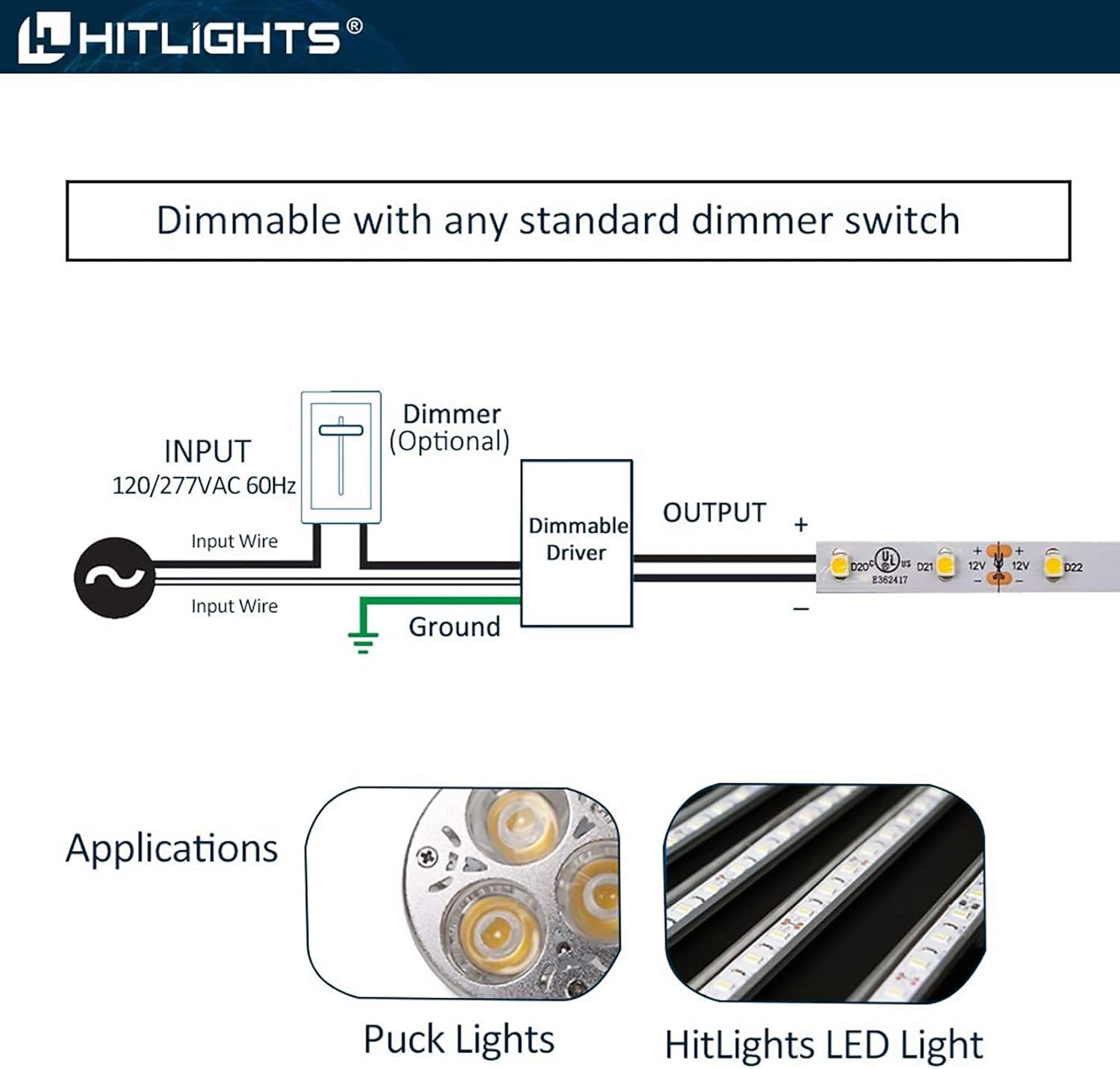 Uр Tо 40% оƒƒ HitLights 40 Watt Dimmable Driver, Electronic Waterproof LED Driver - 110V AC-12V DC Transformer. Made in The USA.