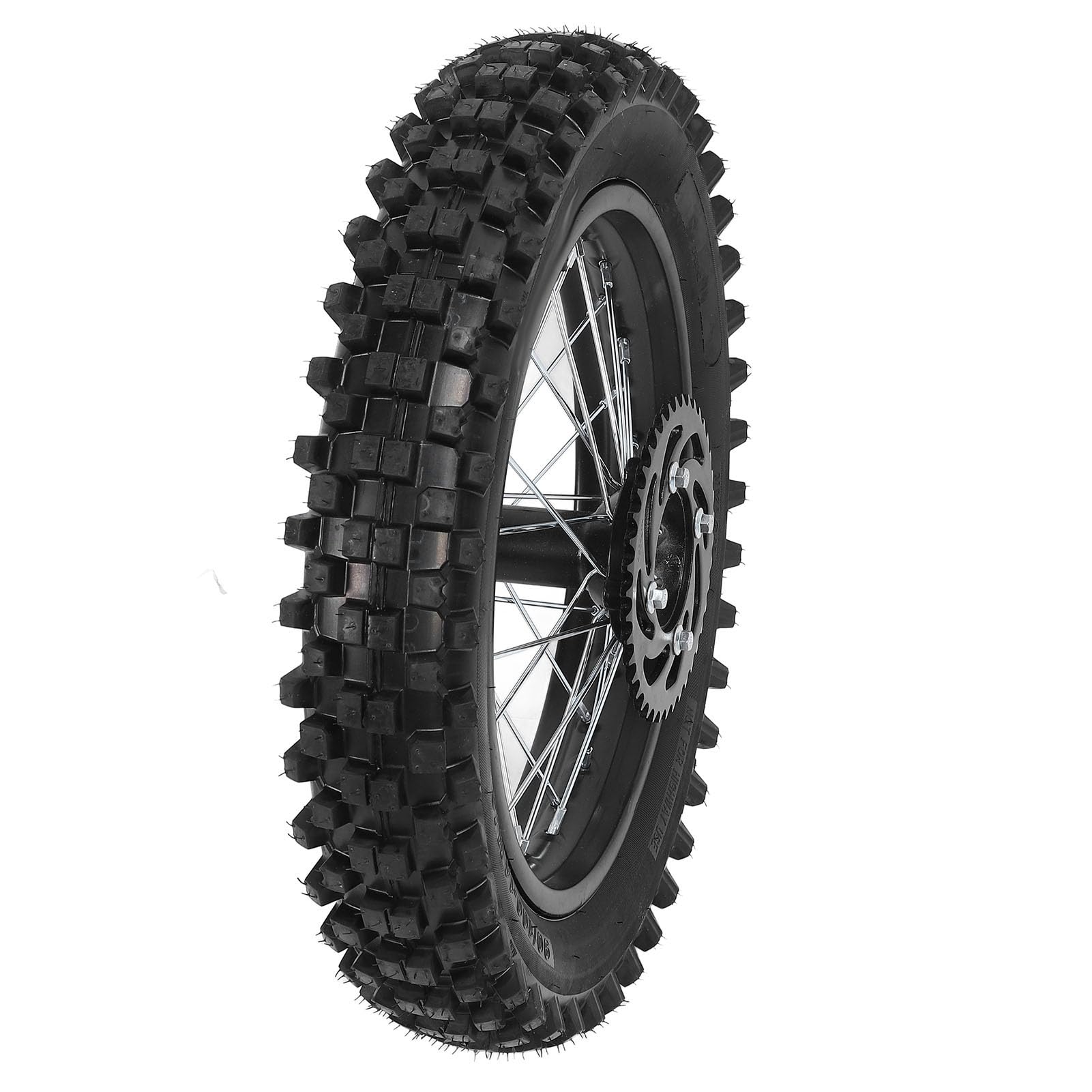 Yctze Conjunto de Neumáticos de Llanta de Rueda Trasera 14 Pulgadas 90/100-14 Eje 12 Mm con Rotor de Freno 190 Mm y Sprocket 420 41T para Tao Kayo TSD 110 TD 125 Apollo SSR