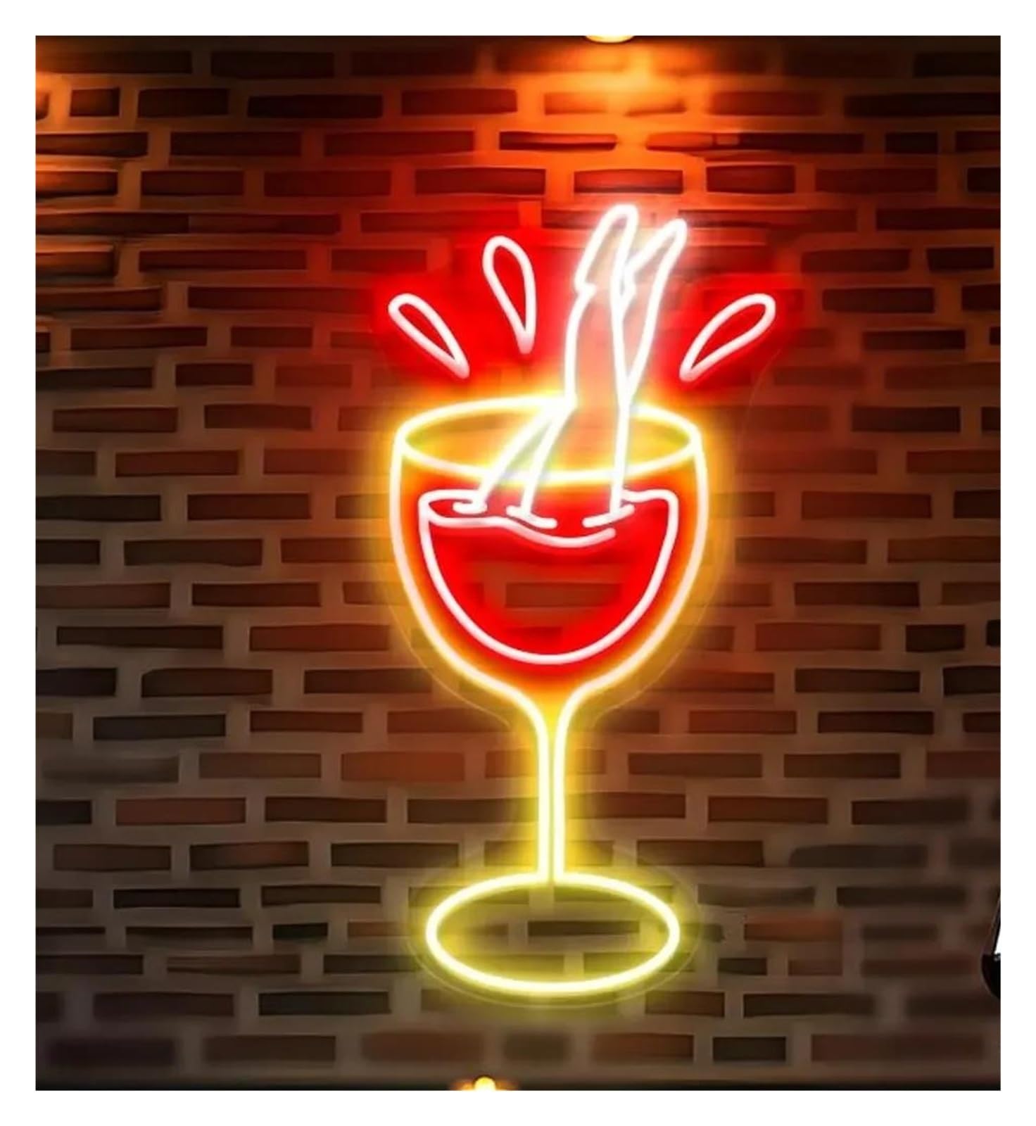SHOUXI Sign Lamp Wine Bar Neon Sign Wall Decor, Cocktail Lounge for Home Bars, Pubs, Restaurant, Bar Aesthetic Decorative Lamps 45cmх23cm(E)