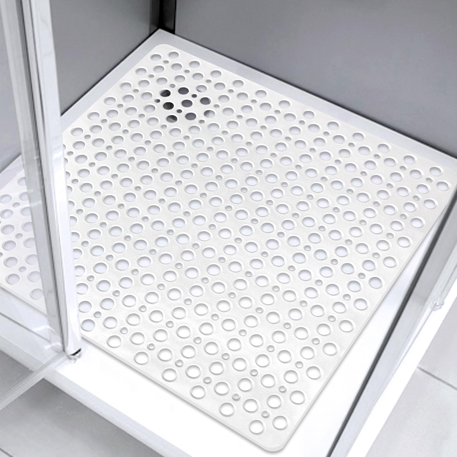 Square Shower Mat Non Slip Anti Mould: 70 x 70 cm Large Shower Mat for Inside Walk-in Shower Tray