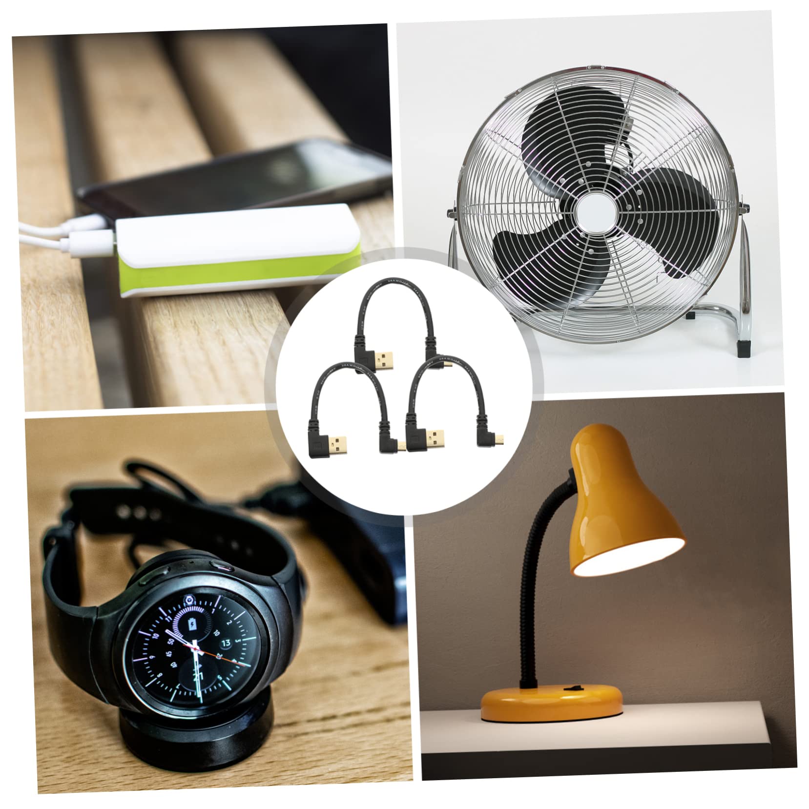 Gatuida 15pezzi Cavo Usb Gradi Da Ricarica Veloce e Trasferimento Dati Design Angolare Per Smartphone e Tablet Materiale Di Placcato e Previene Surriscaldamento e Sovraccarico