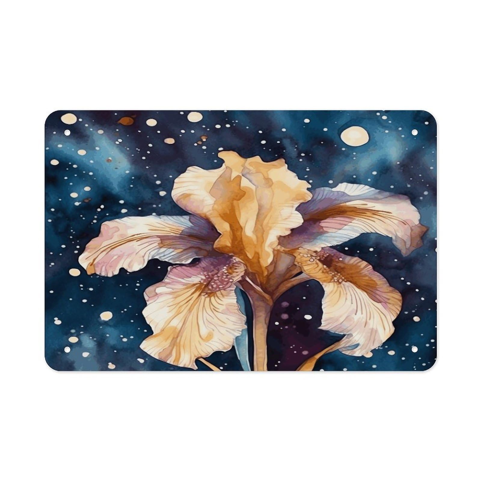 Fodpand Style Iris Flower Image Wall Art Metal Signs Tin Sign