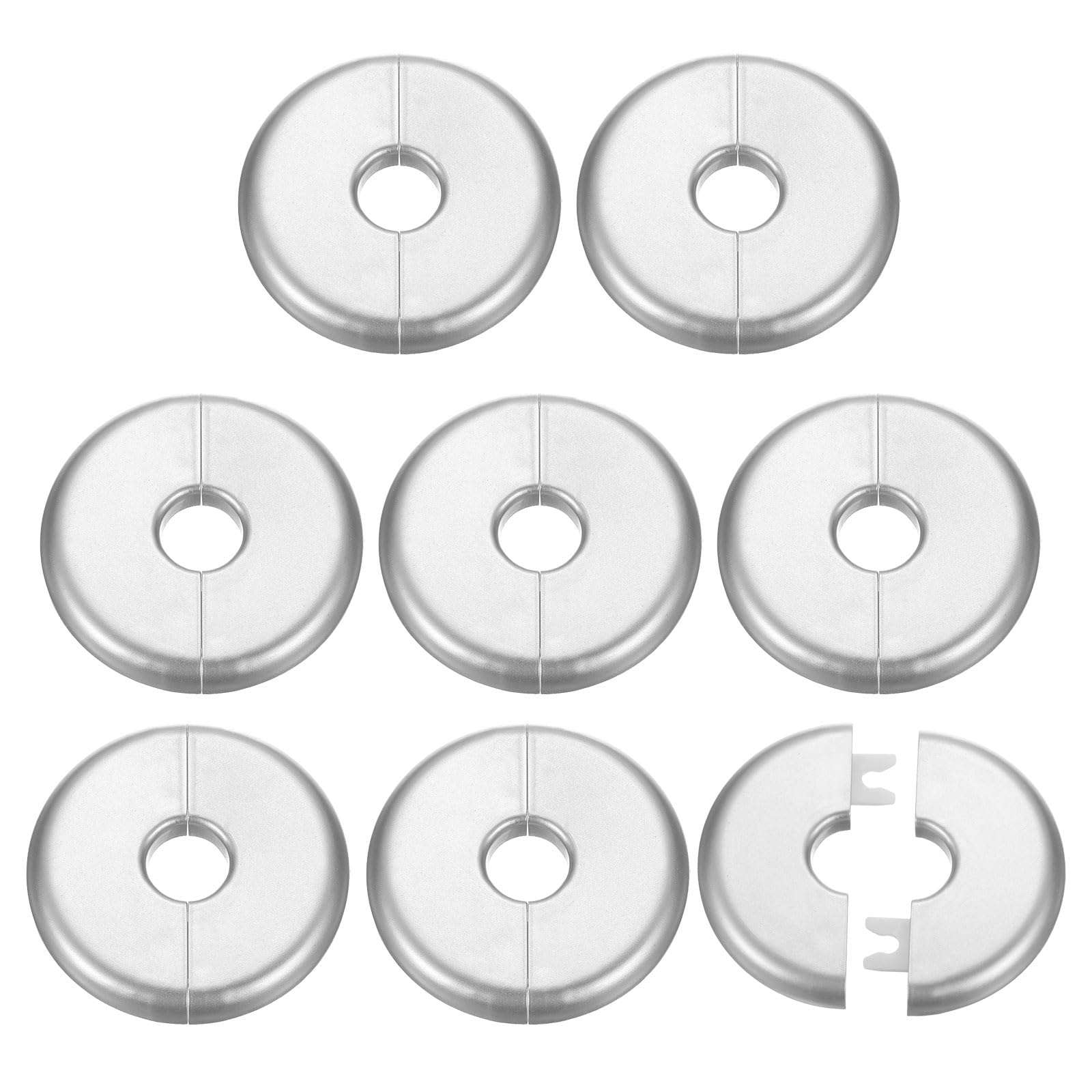 Brida dividida de 17 mm autoadhesiva para decorar pasamuros de baños y cocinas sin desmontar tubos