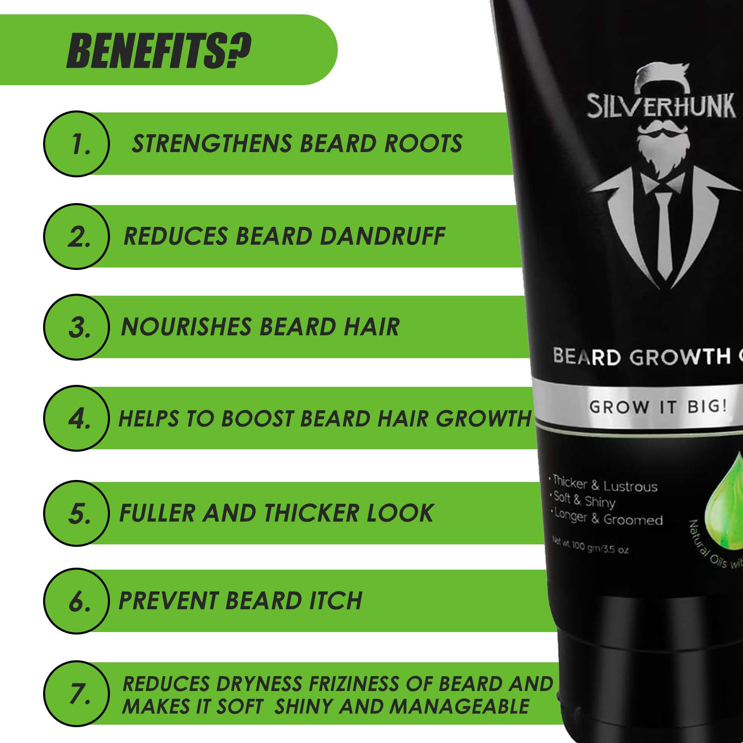 SILVERHUNK Beard Growth Gel Moisturising Aloe Vera Gel for Face & Beard  Ideal For Men - 100 ml : Amazon.in: Beauty