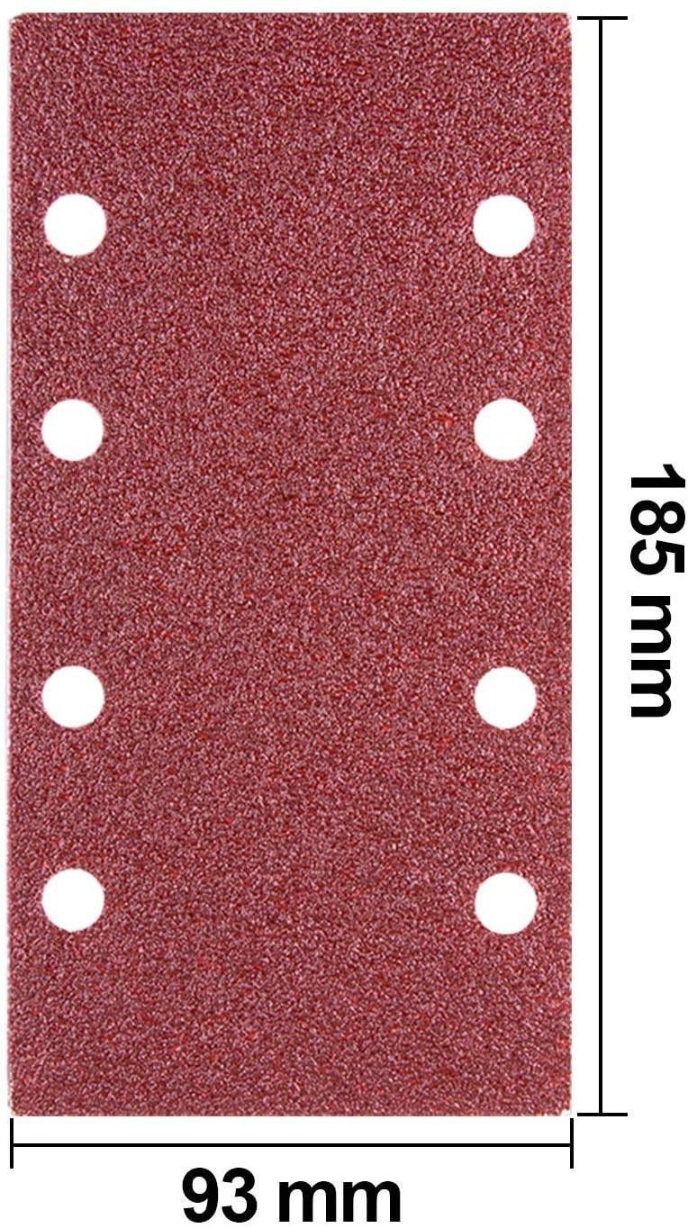 35Pcs Sanding Sheets Set, 93 X 185 Mm Hook And Loop Sandpaper Assorted 40/60 /80/120/240 Grits Sander Pad For Sanding Metal, Wood - 1420