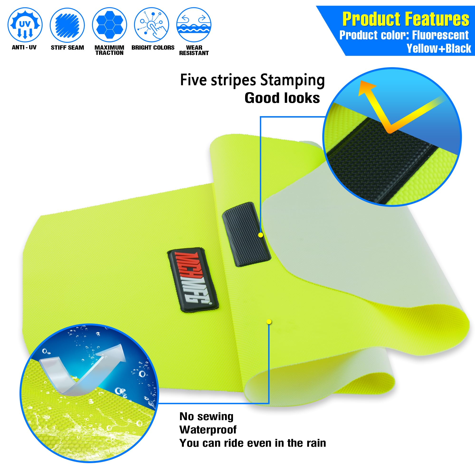 MCHMFG Ribbed Seat Cover For SX DRZ XCF RMZ KXF YZF 125 250 300 - View #3