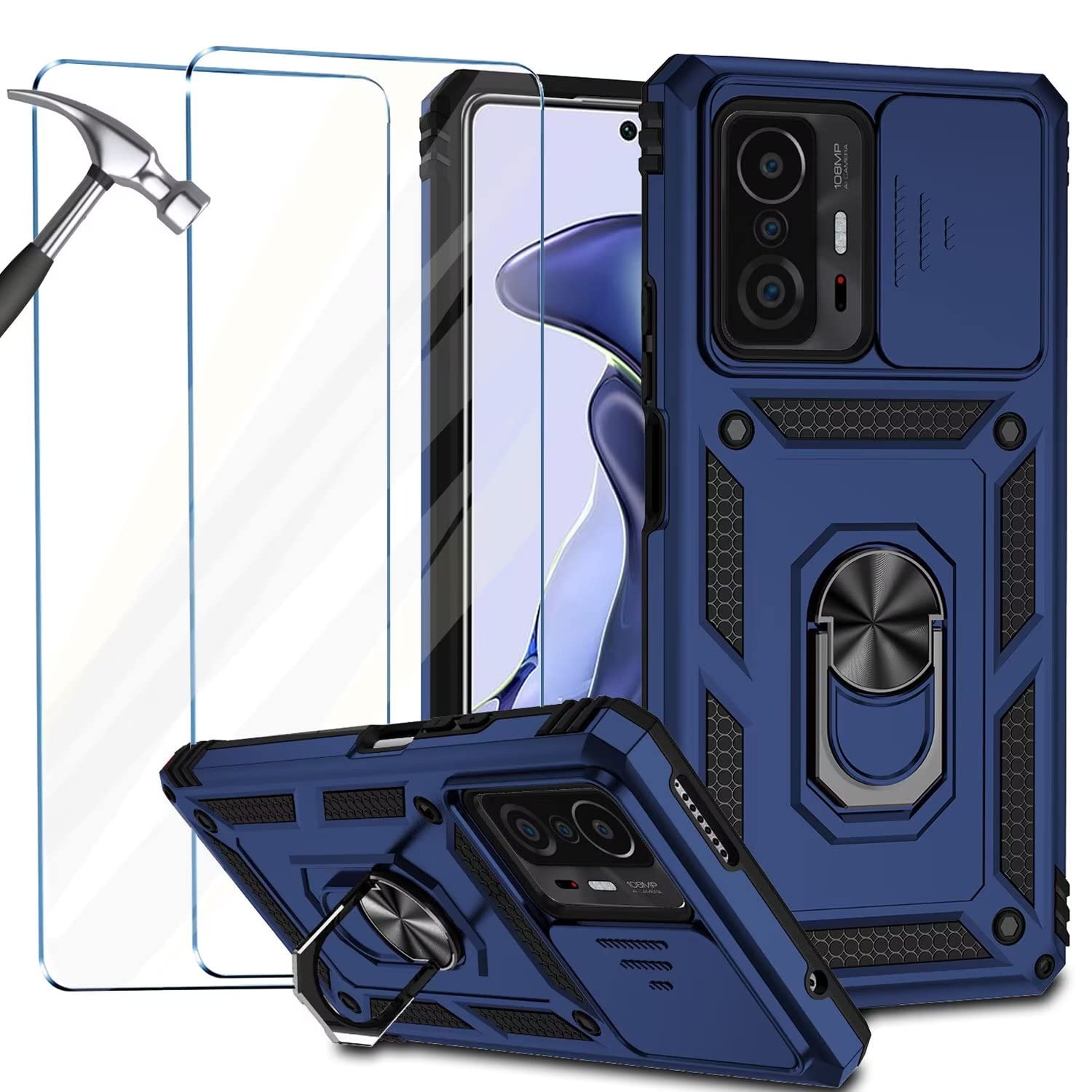 NEINEI Cover per Xiaomi Redmi Note 11/11S,Custodia Ultra Sottile e Protettiva Mat AntiGraffio Antiscivolo,Dura PC Shell Outdoor Custodie Case-Nero