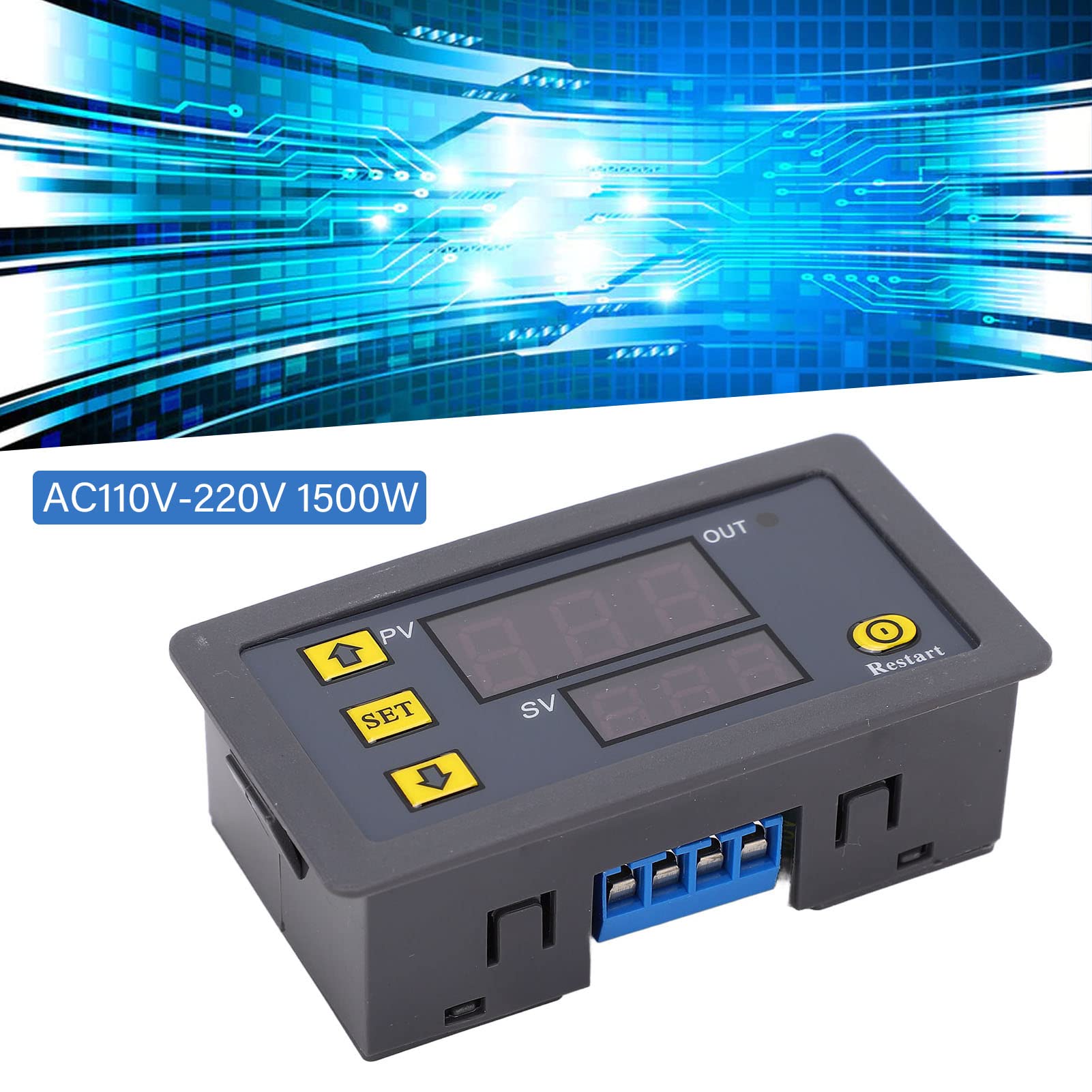 Relé de temporizador digital módulo de interruptor de temporizador normalmente abierto con pantalla digital para una potencia de control inteligente (AC110V-220V)