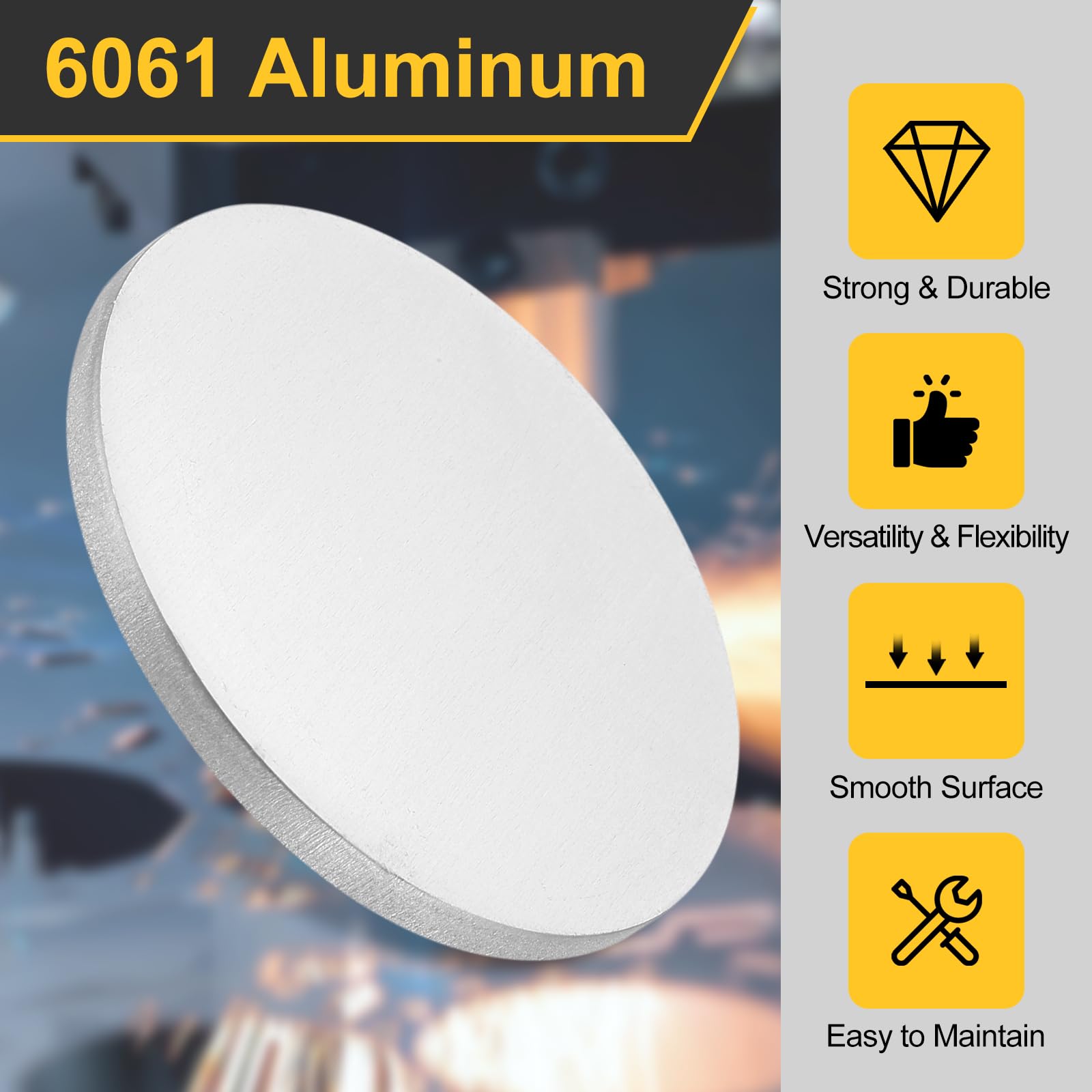6" Aluminum Discs - 6061 Alloy for Stamping -9
