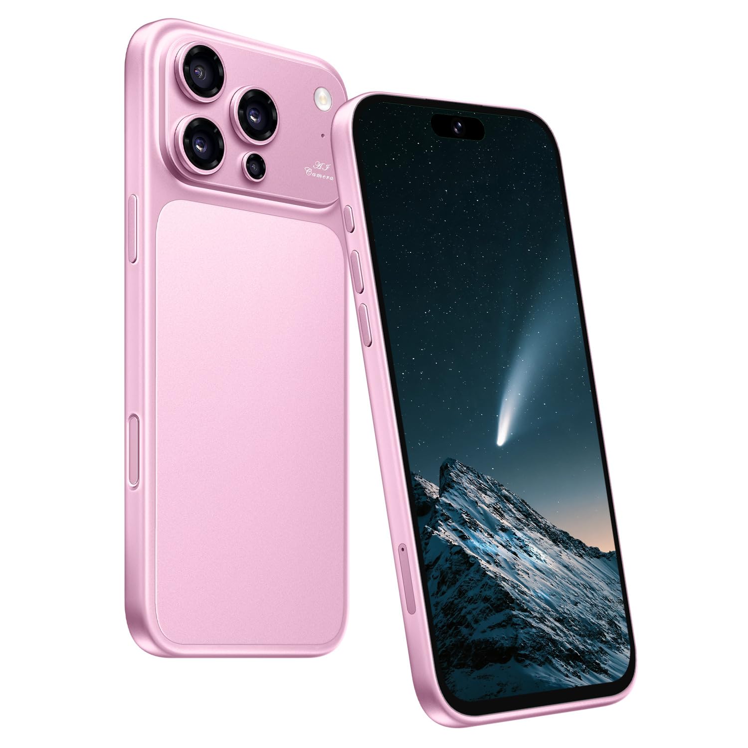 18PM 5G Unlocked Smartphone,12GB+512GB 7000mAh Fully Cell Phone for Android 17, 6.9" HD Screen Unlocked Cell Phone, 68MP+108MP Dual Camera/Dual SIM/Fingerprint (Pink)