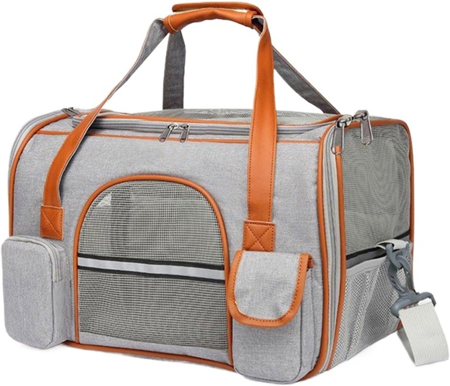 Compatible for Cats and Dogs, Portable Folding Pet Outdoor Bag, Breathable Small Travel Carrying Bag(S-Blue)