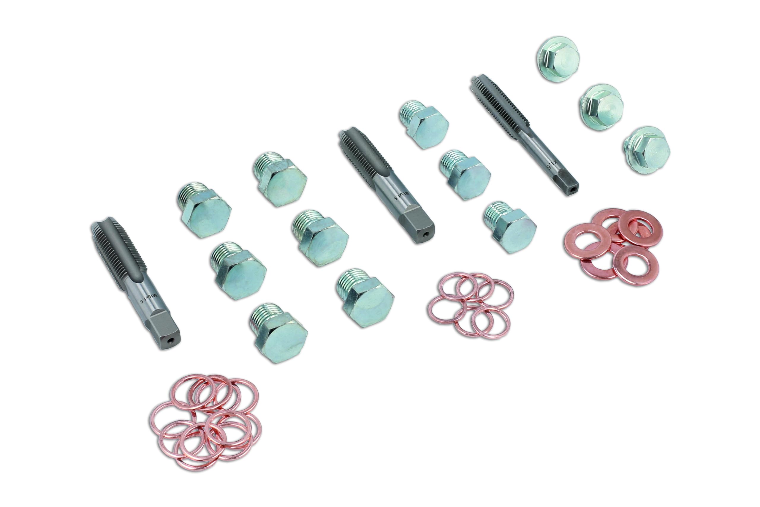 Laser 39pc Oil Drain Plug Thread Repair Kit M11 M13 M15 in EVA Foam Tray 8701