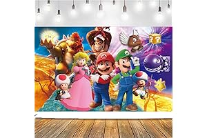 Super Mario Brothers Backdrop for Birthday Party Decorations