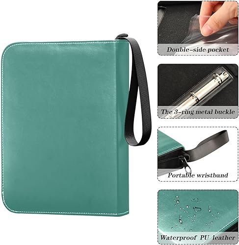 Miniatura 4 de Sea Turtle Green Trading Sport Card Binder, Card Album with 400 Slots, Ideal for Various Game Cards