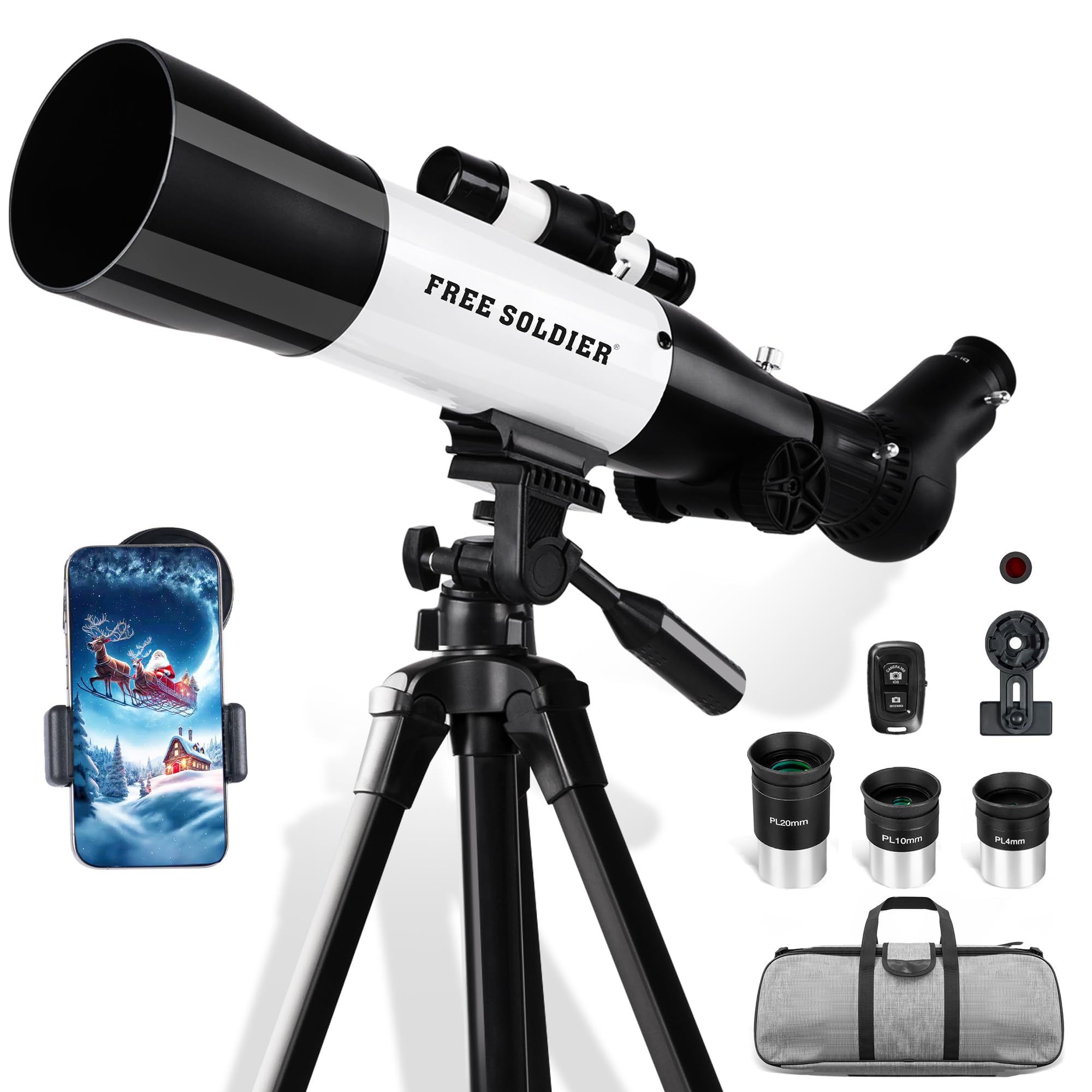FREE SOLDIER Telescope 70mm Aperture 500mm Refractor Telescope for Adults High Powered - Professional Astronomical Refracting Telescope for Adults