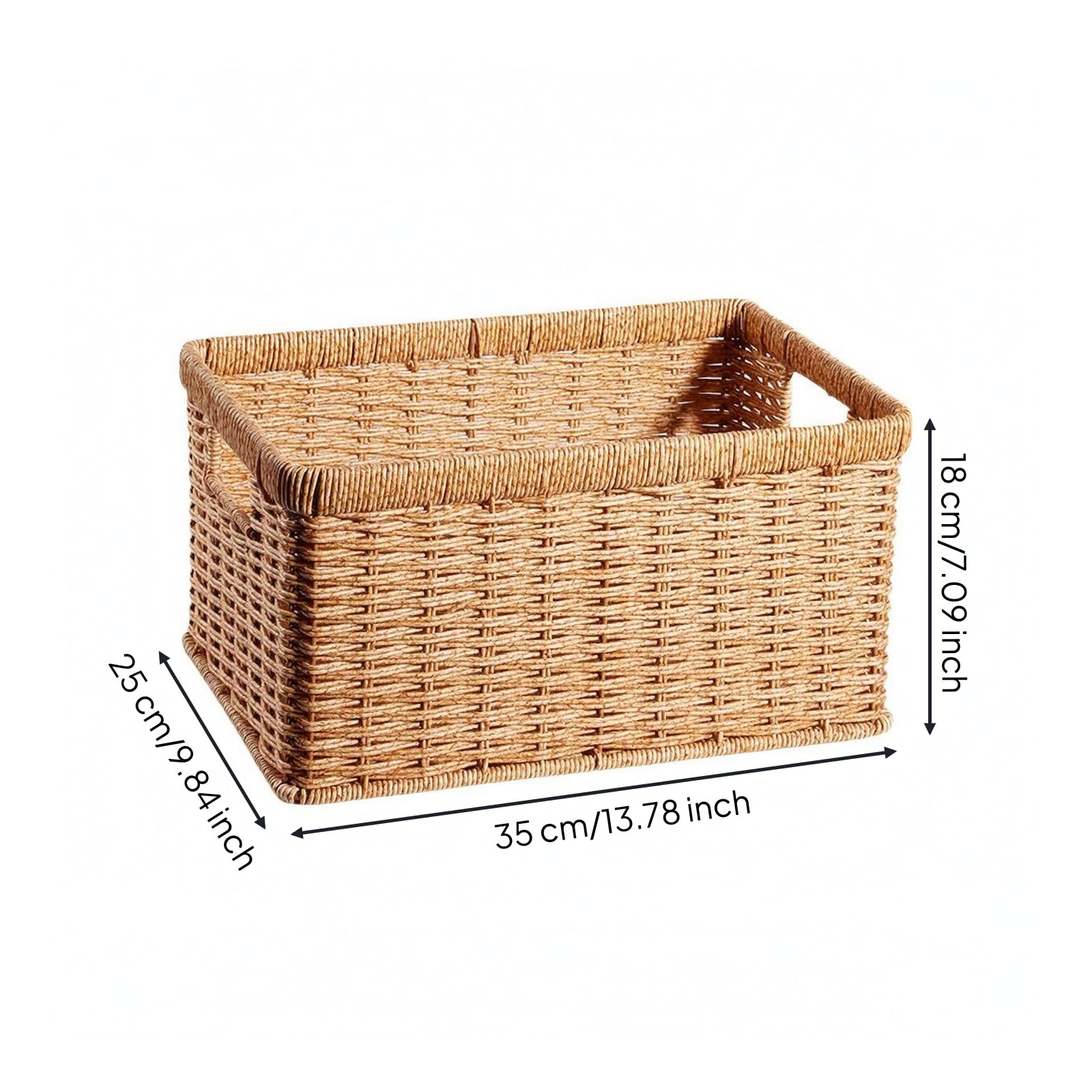 Cesta de Almacenaje Recipiente, Cesta De Almacenamiento De Mimbre De 55x24x23cm