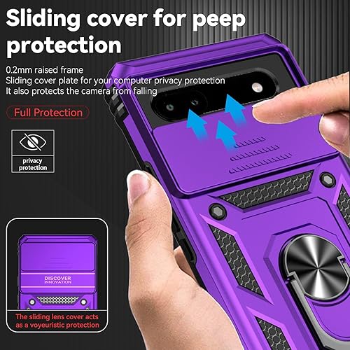 Miniatura 5 de Funda para teléfono Google Pixel 6a, Pixel 6a, con protectores de pantalla y funda para cámara, grado militar de 16 pies. Funda a prueba de caídas