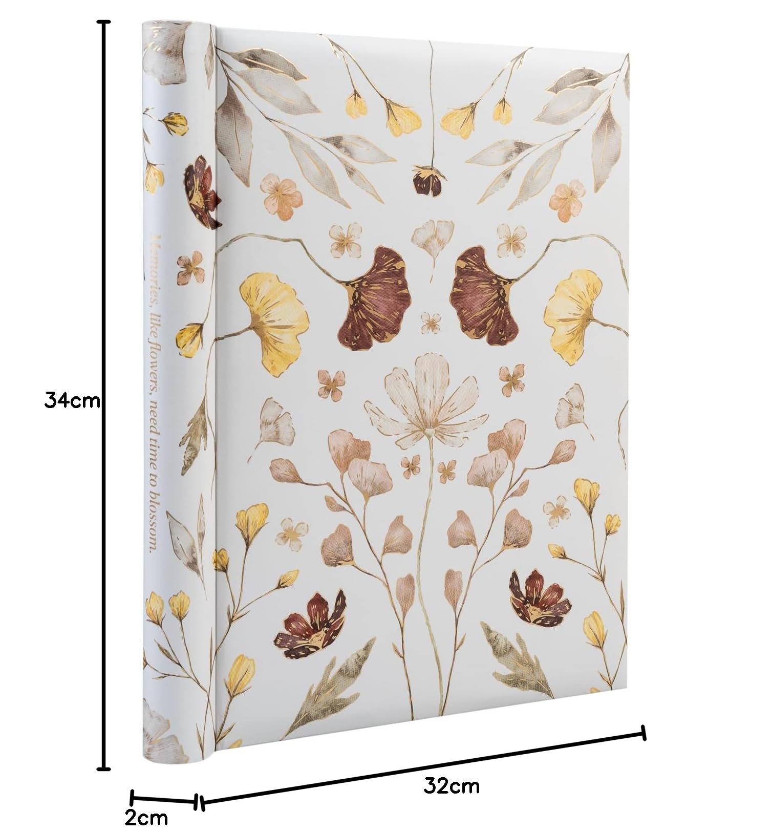 Kokonote Photo Album Self Adhesive - Jour Florale | 9x12 inches - 24x32 cm, 15 Double Sided Pages, Polaroid Photo Album, Scrapbook, Memory Book, Travel Gift Ideas