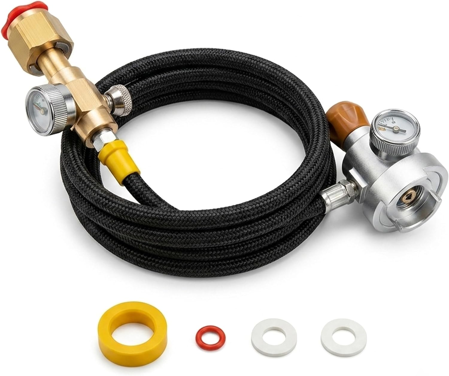 Xaila CO2 Refill Adapter with Pressure Gauge for Soda Maker Accessories