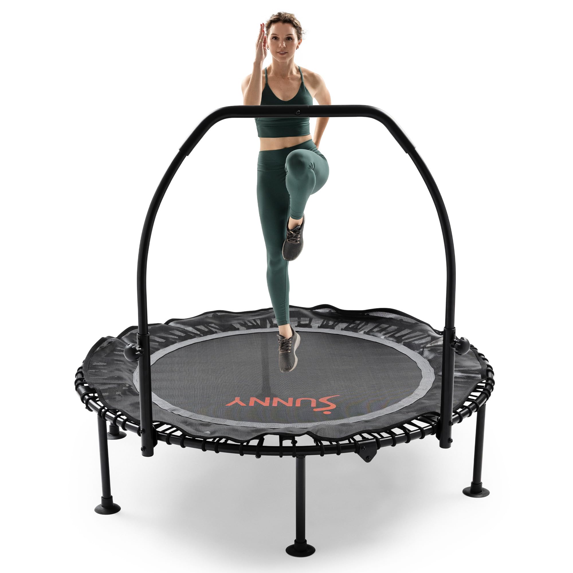 Sunny Health & Fitness 36"/40"/48" Bungee Exercise Trampoline with Handlbar