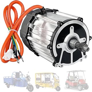 1500W 1800W Electric Tricycle Brushless DC Motor 48V 60V 72V Three-Wheeled Bicycle Motor 16 Teeth, 5 Holes for DIY, Tricycle, Quad Bike, Go-Kart Modification and Upgrade,48v 1800w 3200rpm