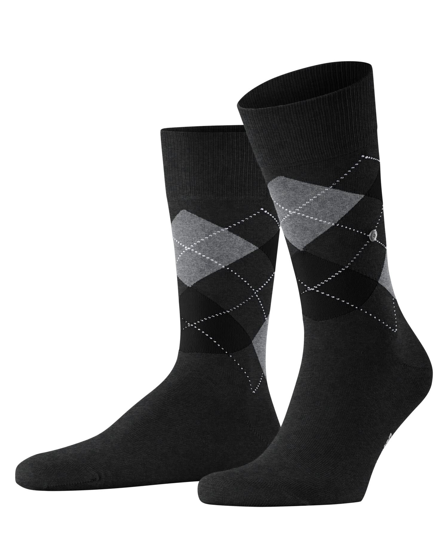 Burlington Men's Grey New 3985 King M So Cotton Patterned 1 Pair Socks, -O, 11-14