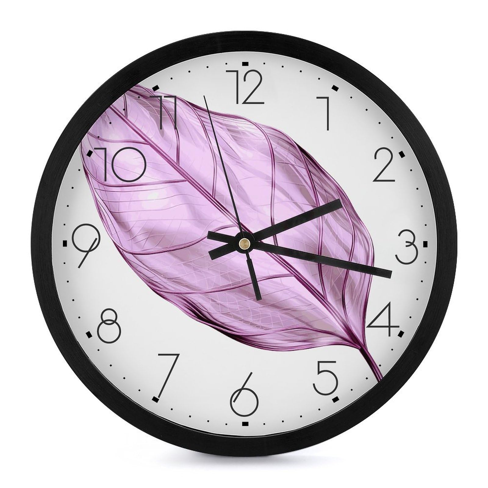 Horloges murales rondes à motif feuilles pour décorer votre chambre