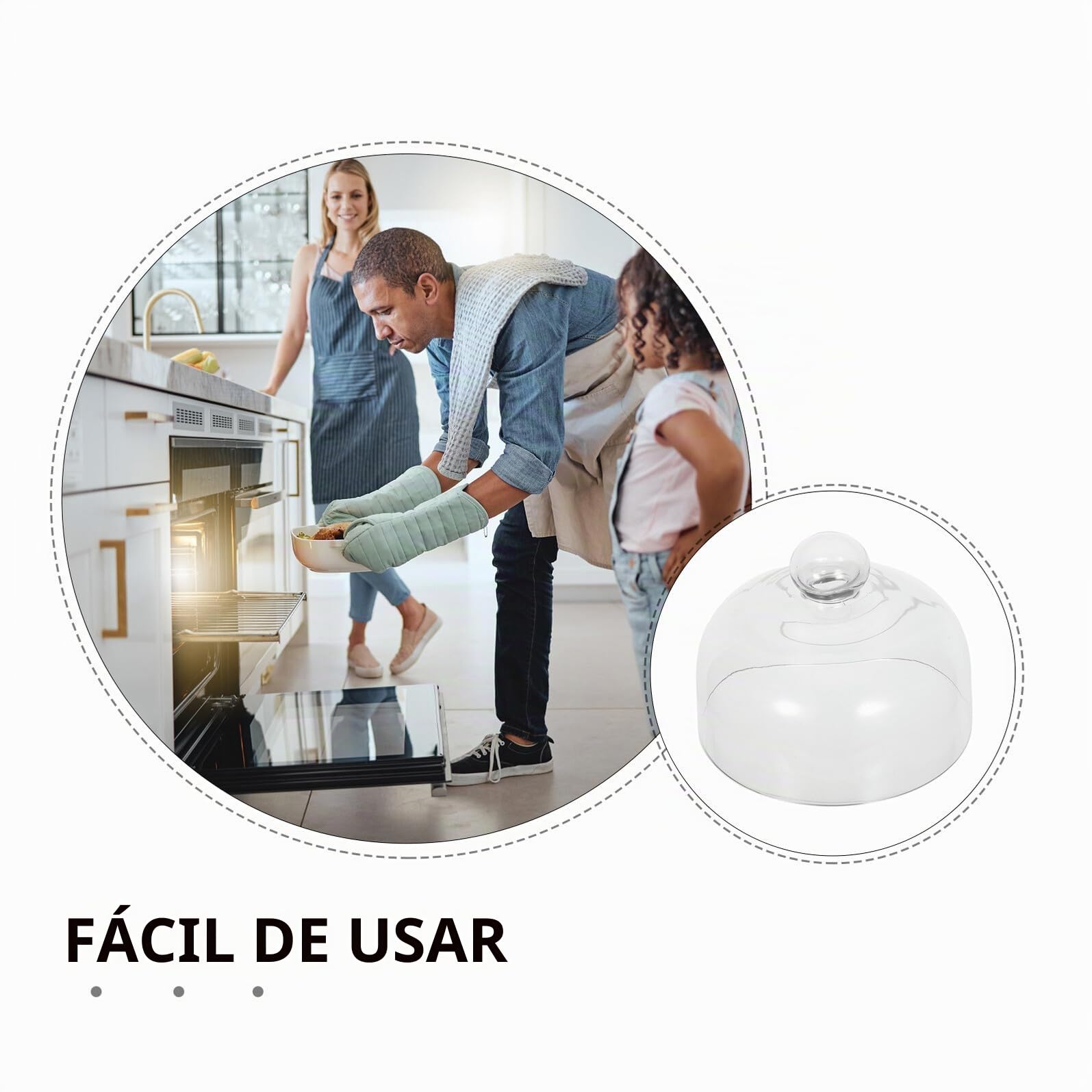 Tapa Cristal Microondas de Vidrio Antisalpicaduras para Alimentos, Resistente a Altas Temperaturas Microondas y Cuencos en Cocina