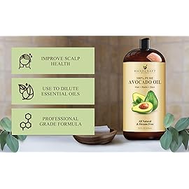 Handcraft Blends Avocado Oil - Cold-Pressed 28 Fl Oz - 100% Pure and Natural - Premium Grade Carrier Oil for Skin and Hair - Hair and Body - Massage - Hexane-Free