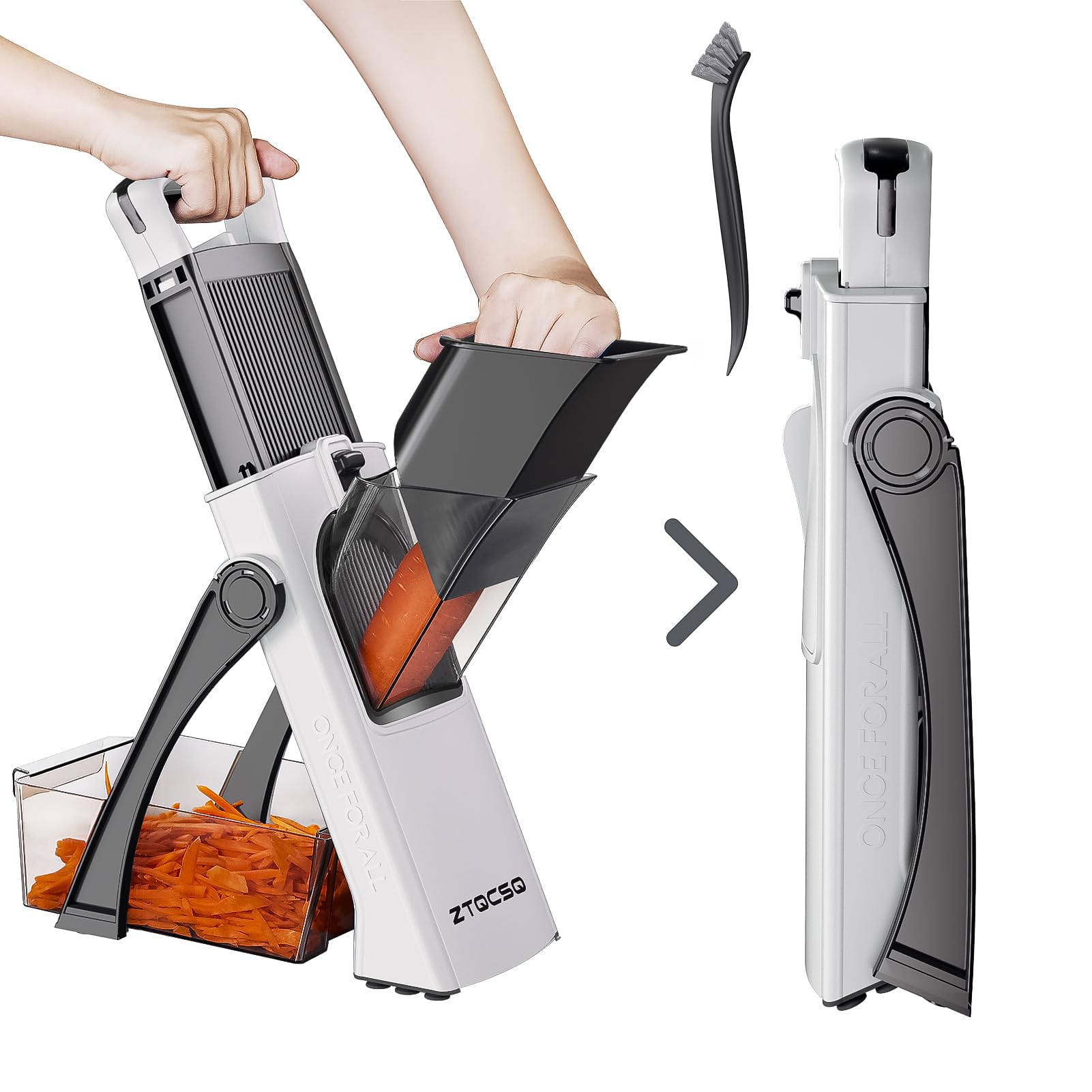 ZTQCSQ WhiteBlack Mandoline Slicer