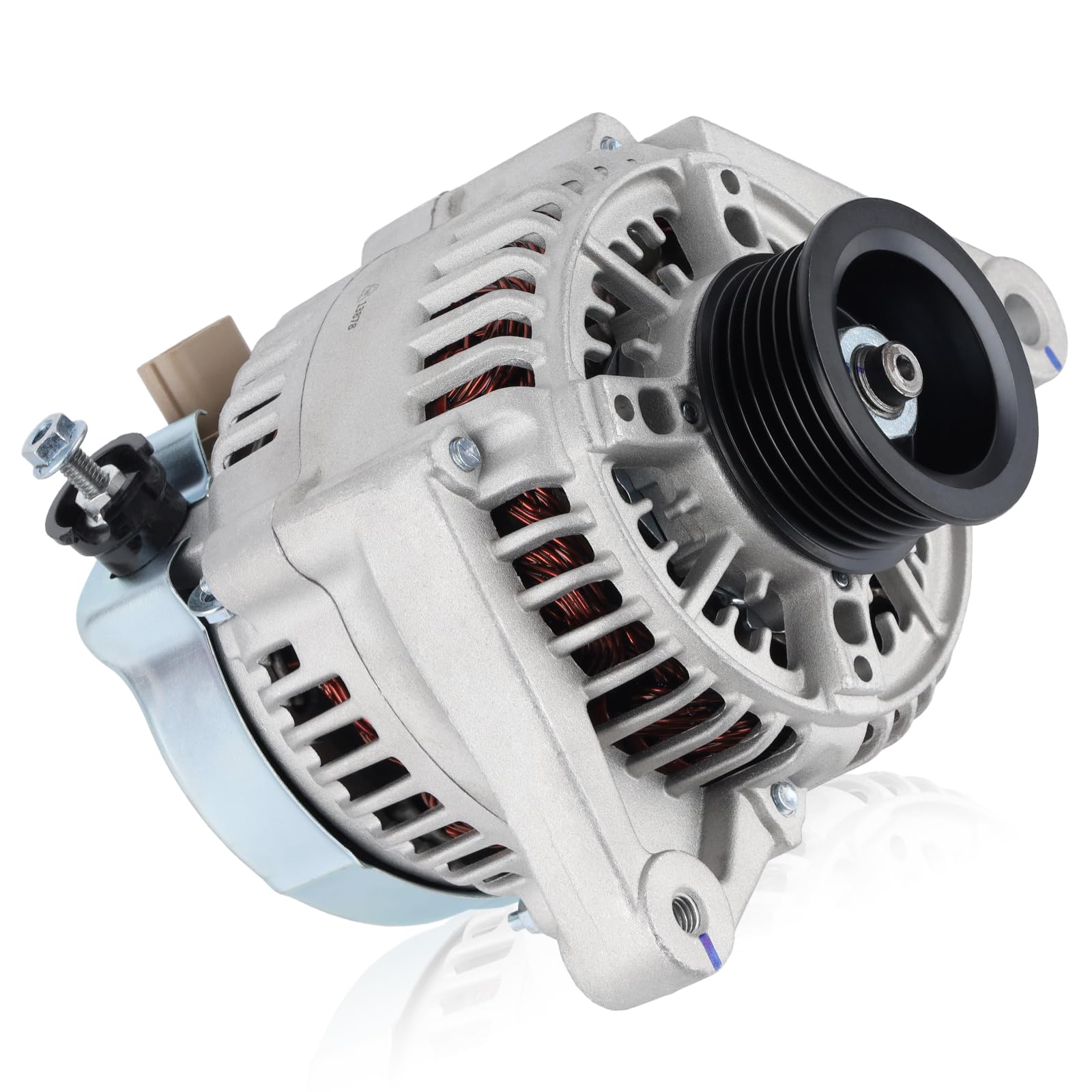 13878 Alternators Fit for Toyota Corolla, Matrix, Celica, MR2 Spyder, for Pontiac Vibe L4 1.8L Automotive Replacement Alternators 27060-22040 102211-1920 Alternators 80 Amp, 6-Groove Pulley-image-49