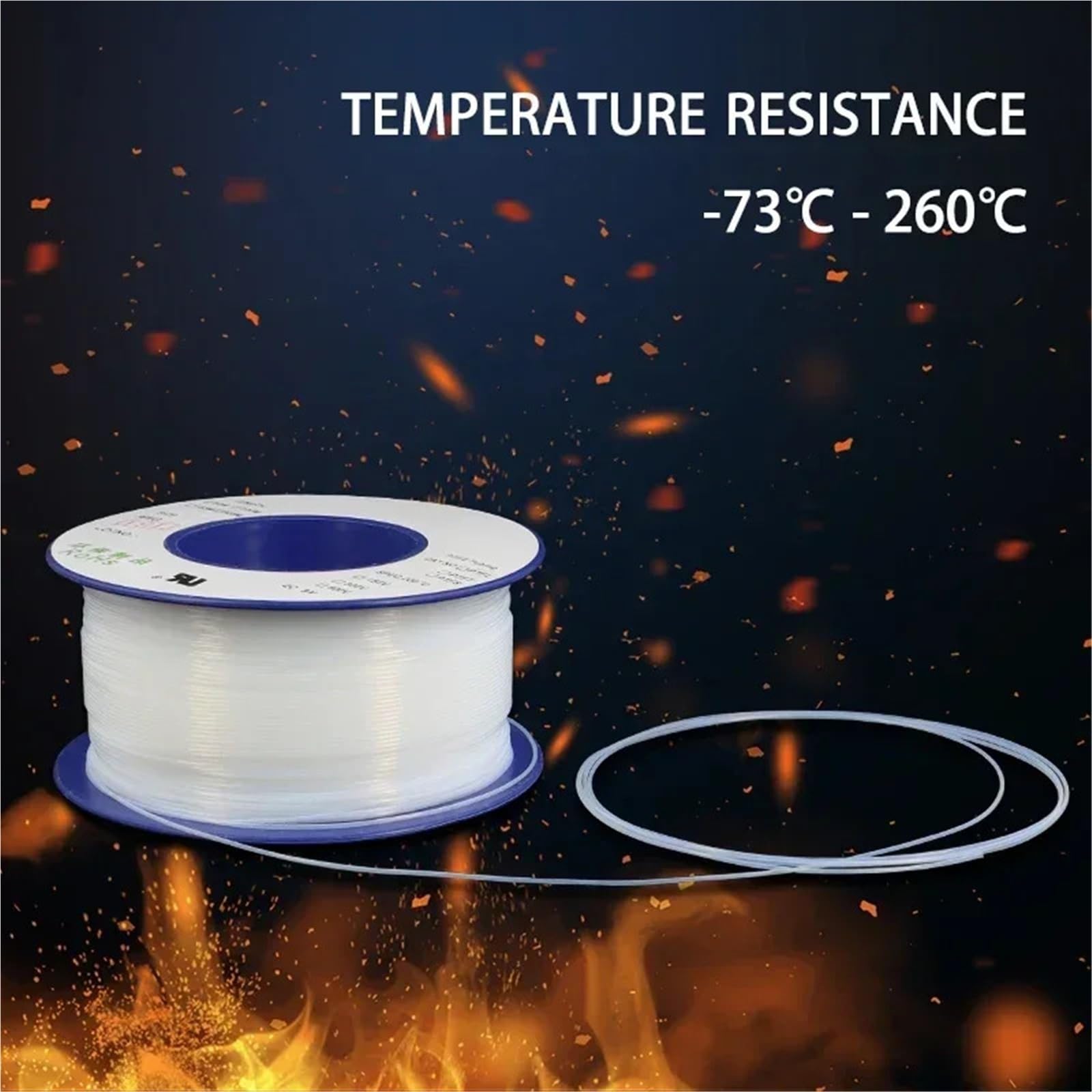 PTFE Tubo Tubo protector térmico F46 Capilar aislado(21L(0.81X1.11MM)_30 METERS)
