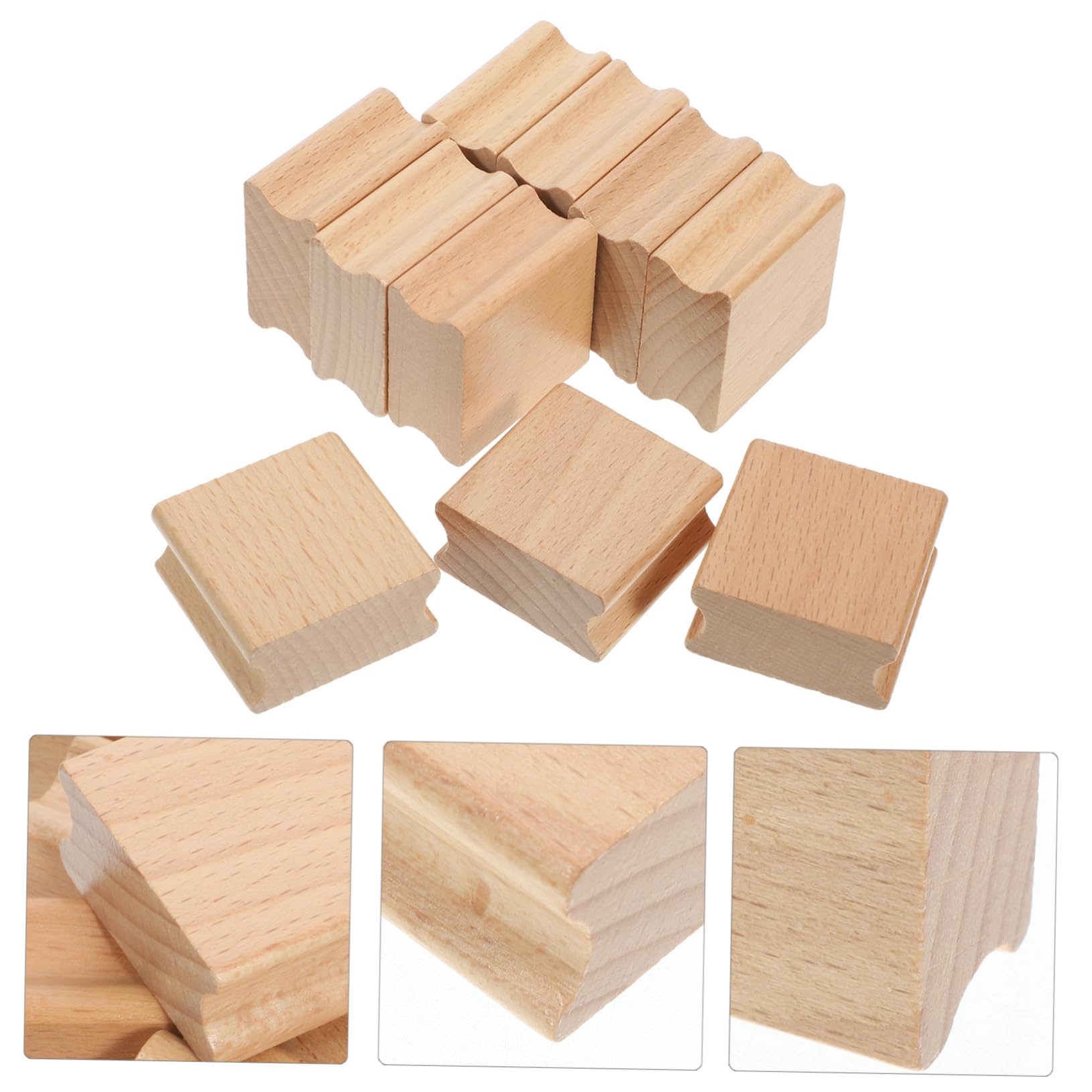 DOITOOL 40 Stck. Teiliges Holzstempel zum Selbstgestalten Blanko DIY Siegel aus Buchenholz Runde Kanten für Bastelprojekte Geschenkanhänger Kinderhandwerk und Scrapbooking