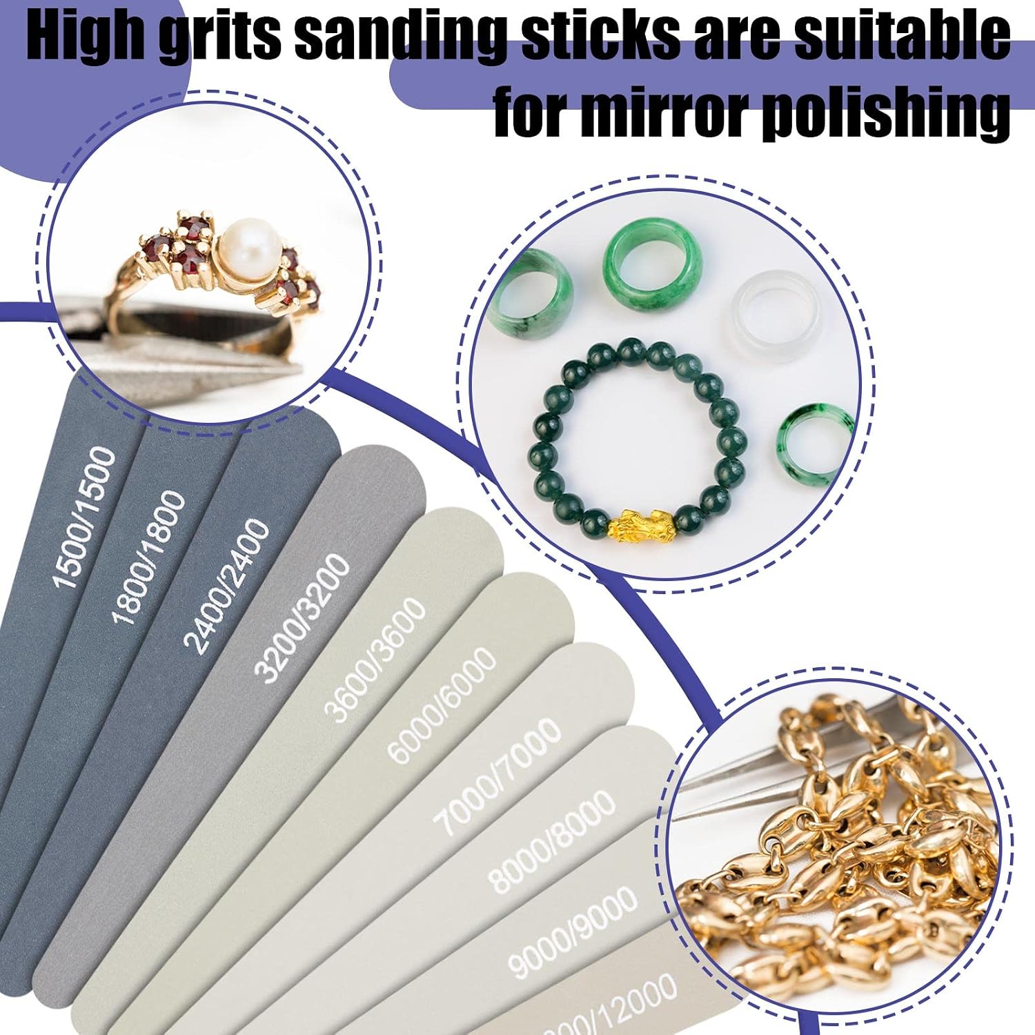 Honoson 10 Pcs Sanding Sticks for Plastic Models, High Grits, Water Drop image 4
